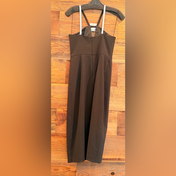 Liv Foster Black Midi Dress with Rhinestone & Cut Out Detailing NWT - Picture 7 of 16